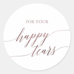 Adesivo Tecido feliz dos rasgos da caligrafia Dourado