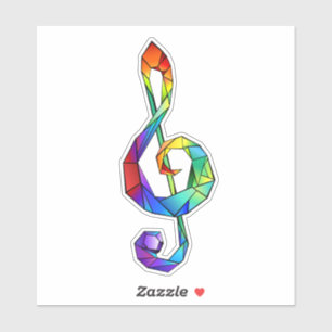 Adesivo Tecla musical do arco-íris