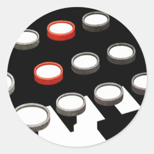 Adesivo Teclado de máquina de escrever antiquado do