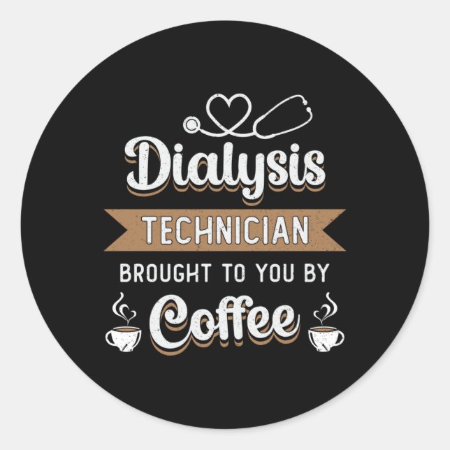 Adesivo Técnica De Diálise Trouxe Café Nefrologia Tech (Frente)