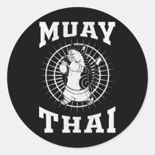 Adesivo Técnica de lutador de Muay Thai na Tailândia com p