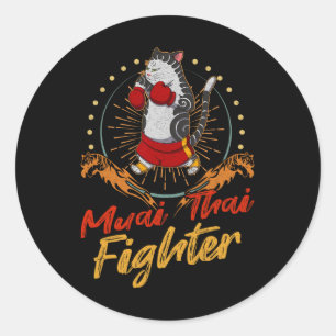 Adesivo Técnica de lutador de Muay Thai na Tailândia com p