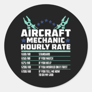 Adesivo Técnico de avião mecânico de Engenheiro