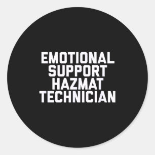 Adesivo Técnico de Hazmat de Suporte Emocional Divertido P