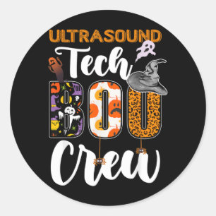 Adesivo Técnico de Ultrassom Equipe Boo Divertido Hallowee