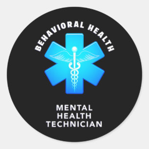 Adesivo Técnico Psiquiátrico de Saúde Mental e Comportamen