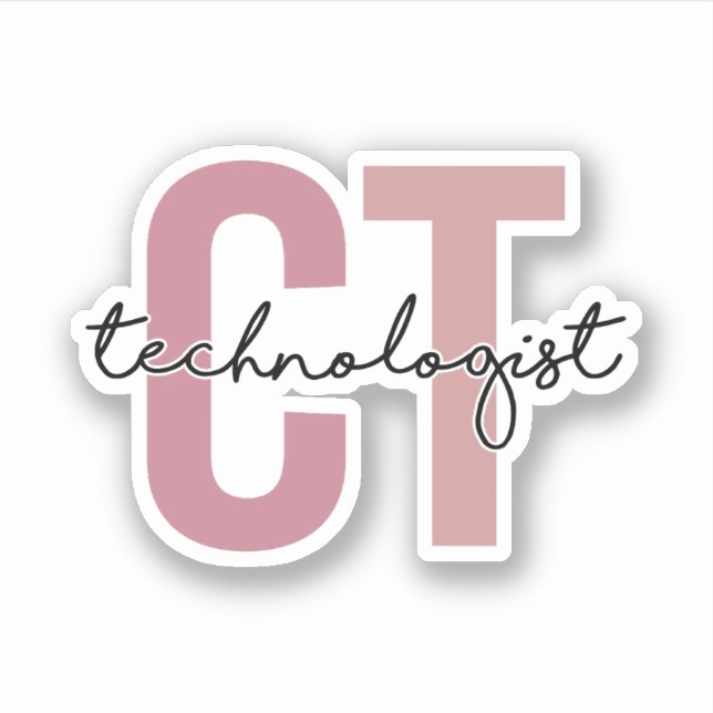 Adesivo Tecnologia CT, Tecnólogo Computacional Tomografia (Frente)
