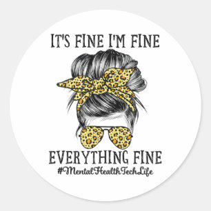 Adesivo Tecnologia da saúde Está tudo bem Estou bem e tudo