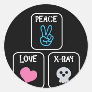 Adesivo Tecnologia de Radiologia de Raios-X do Peace Love