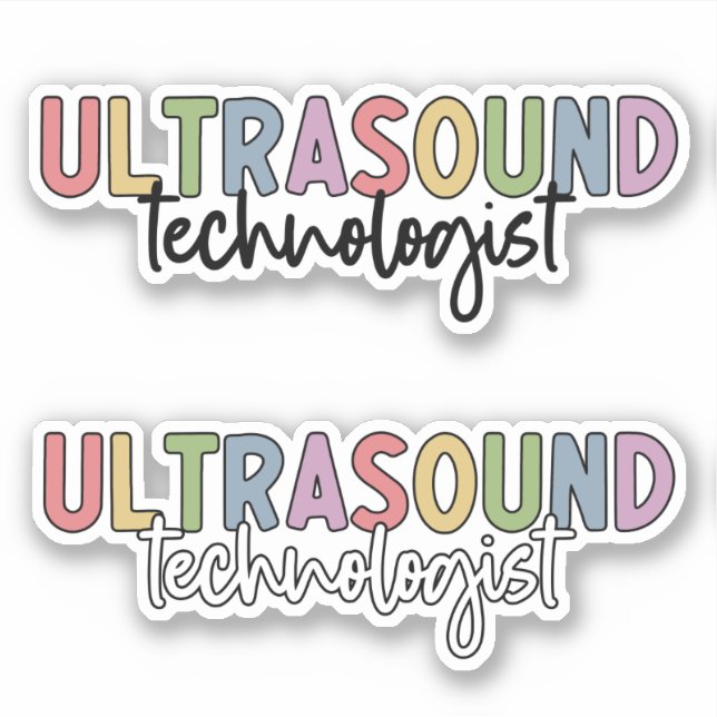 Adesivo Tecnologia de ultrassom | Ultrassom Tech Cute (Frente)
