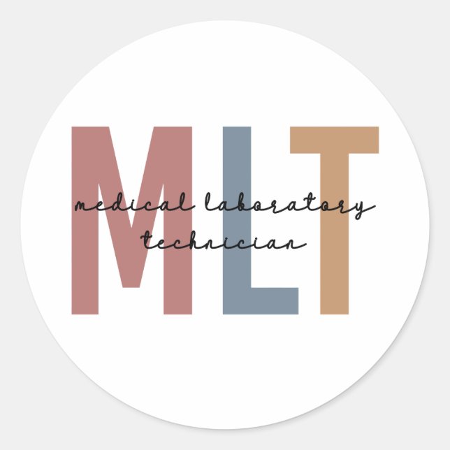 Adesivo Tecnologia Médica do Laboratório Médico MLT (Frente)