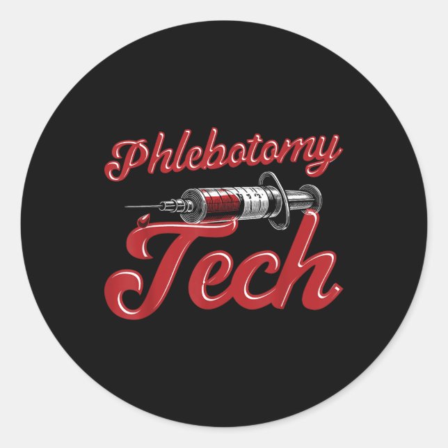 Adesivo Tecnologia Phlebotomist Tech Phlebotomy Tech (Frente)
