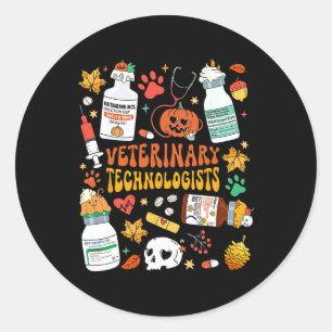 Adesivo Tecnologia Veterinária Retro Spooky Halloween An