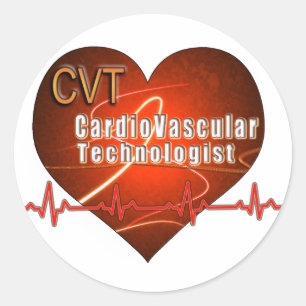Adesivo Tecnólogo cardiovascular do LOGOTIPO do CORAÇÃO