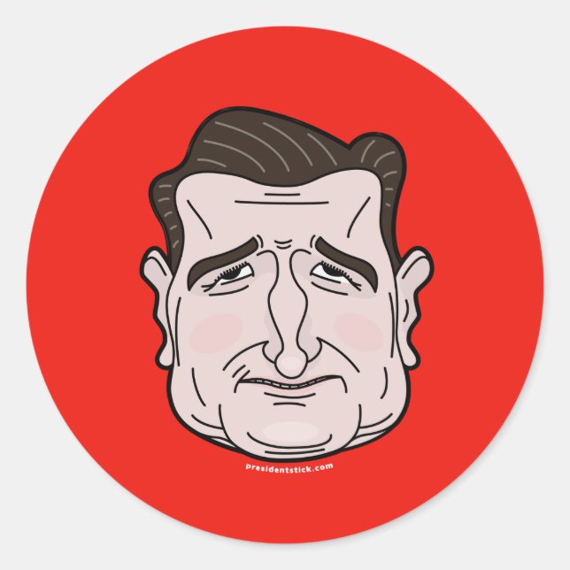 Adesivo Ted Cruz Cartoon Face Sticker (Frente)