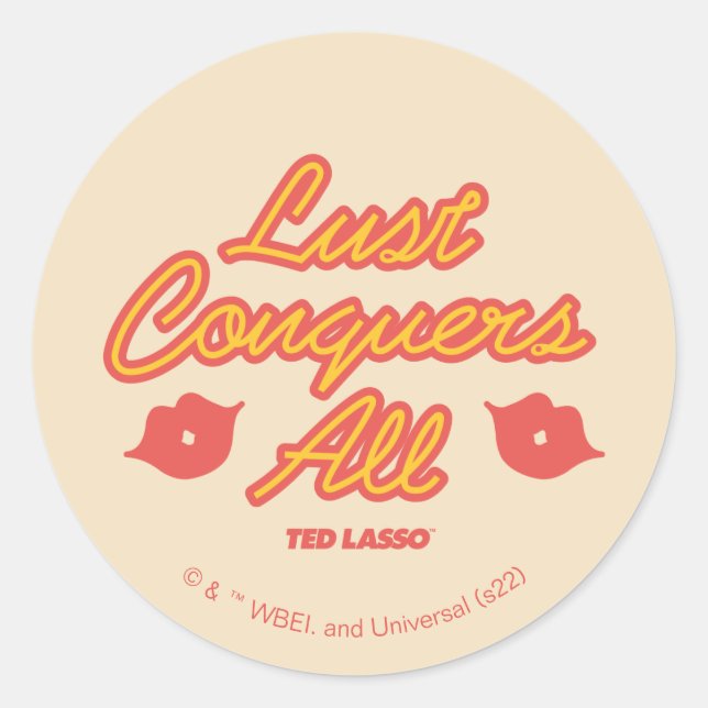 Adesivo Ted Lasso | Conquistas de luxúria Todos (Frente)