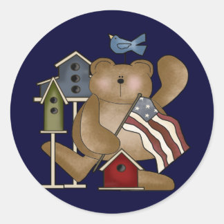 Adesivo Teddy Bear 4 de julho