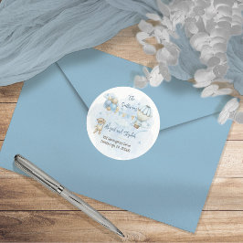 Adesivo Teddy Bear Balões Chá de fraldas