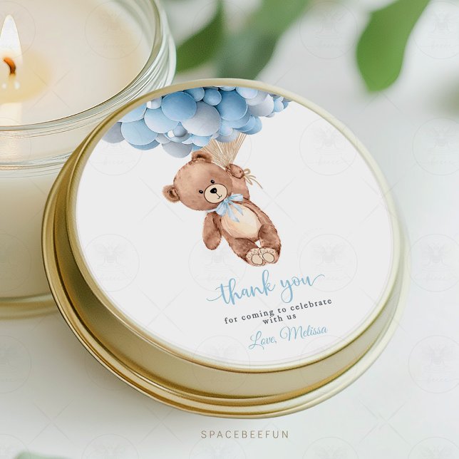 Adesivo Teddy Bear Chá de fraldas (teddy bear baby shower, baby shower sticker, teddy bear label, baby shower favor, bear theme sticker)