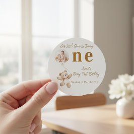 Adesivo Teddy Bear First Birthday Stickers