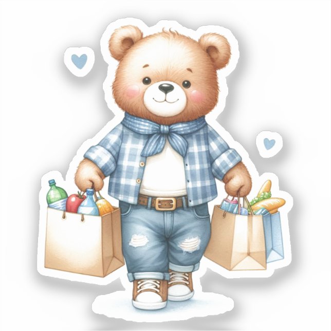 Adesivo Teddy Bear Grocery Sticker (Frente)