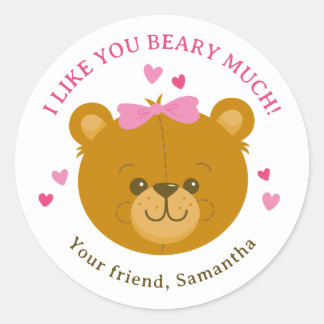 Adesivo Teddy Bear Happy Valentine's Day Sticker for Girls