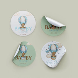 Adesivo Teddy Bear Hot Balloon Aurora Chá de fraldas