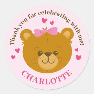 Adesivo Teddy Bear Muito Obrigado Sticker Personalizado