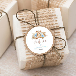 Adesivo Teddy Bear Pampas Grass Baby Obrigado