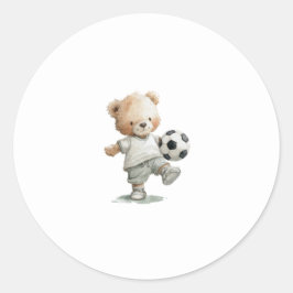 Adesivo Teddy Bear Soccer Baby Shower • All-Star Theme