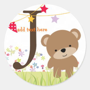 Adesivo Teddy Bear Stickers/Adicionar monograma