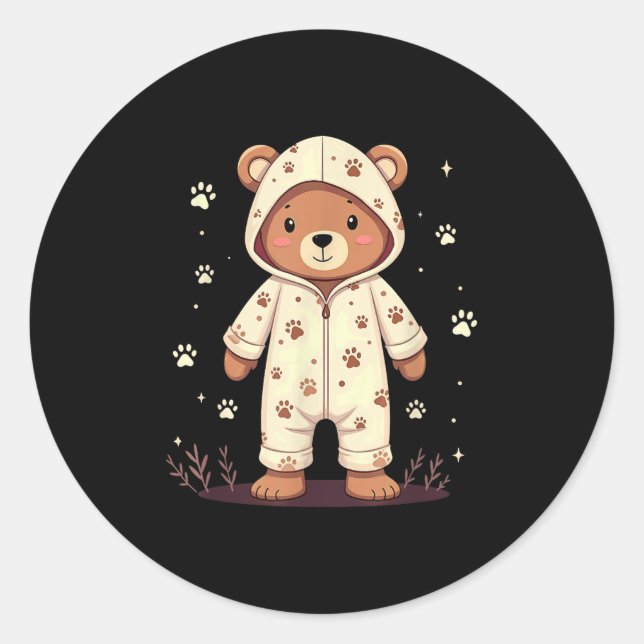 Adesivo Teddy Bear Wearing Pajamas  (Frente)