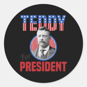 Adesivo Teddy Roosevelt Para Presidente Touro Almíscar The