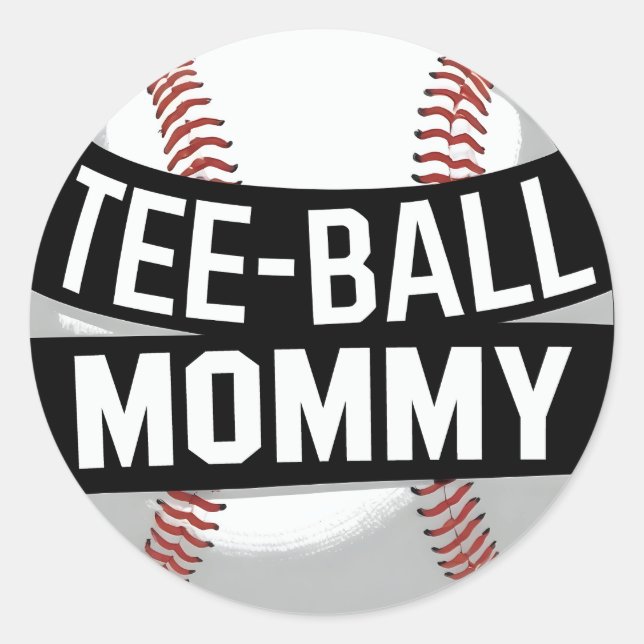 Adesivo Tee Ball Mamãe Engraçada Teeball Mãe (Frente)