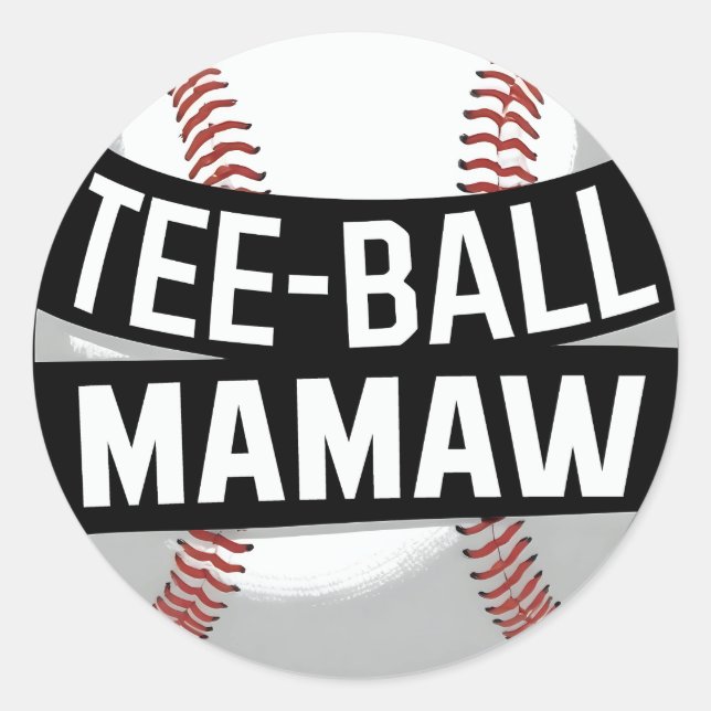 Adesivo Tee Ball Mamaw Engraçado Vovó Teeball (Frente)