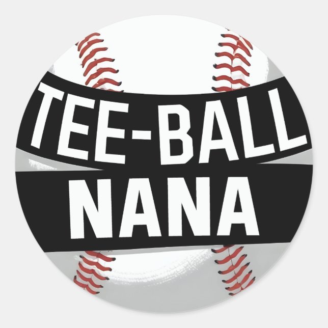 Adesivo Tee-Ball Nana Engraçado Vovó Teeball (Frente)