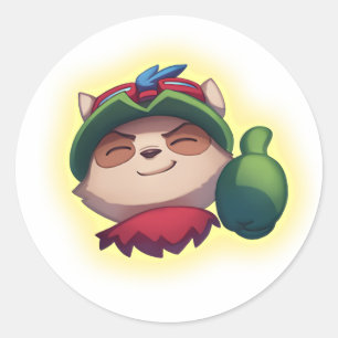 Adesivo Teemo League of Legends Thumbs Thumbs Up Cute