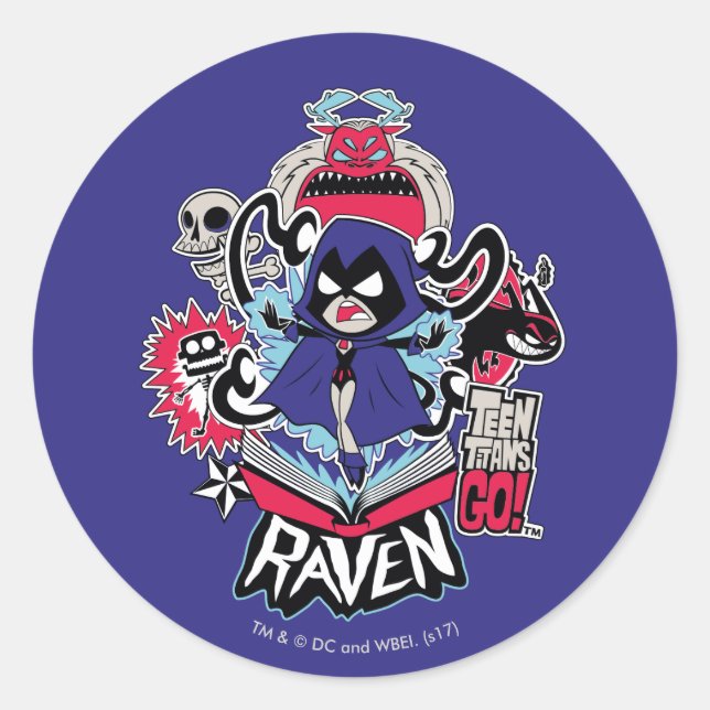 Adesivo Teen Titans Go! | Raven Demonic Powers Graphic (Frente)