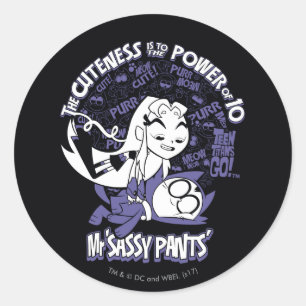 Adesivo Teen Titans Go!   Starfire & Mr Sassy Pants