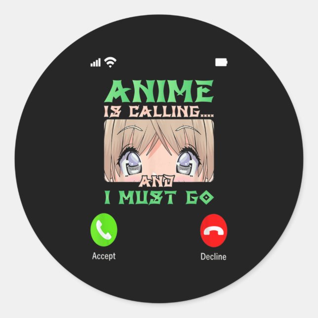 Adesivo Teens Anime Merch Boys Meninas Animes Animes é Cha (Frente)