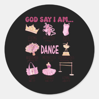 Adesivo Teens girl god says am ballet dance christian