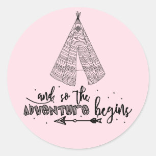 Adesivo Teepee Adventure inicia o Favor do Sticker
