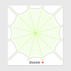 Adesivo Teia de aranha verde neon padrão de Halloween