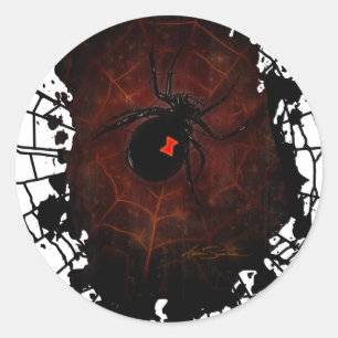 Adesivo Teia de Aranha Viúva Negra Gótico Sombrio Ousado