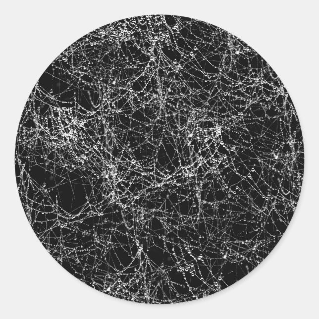 Adesivo Teias de Aranha Pretas e Prateadas Festa Chic de H (Frente)