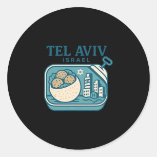 Adesivo Tel Aviv Israel Lembrança Comida Israelense E Dese
