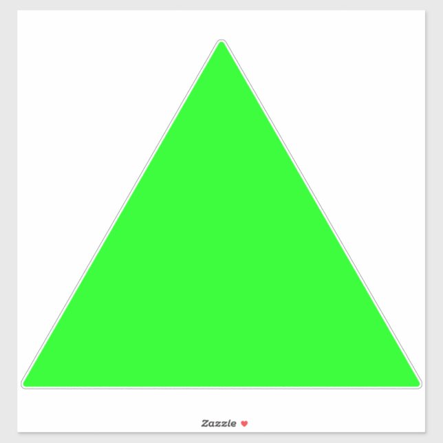 Adesivo Tela verde néon moderna Seta triangular grande (Folha)
