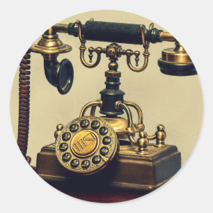 Adesivo Telefone giratório de bronze do telefone do