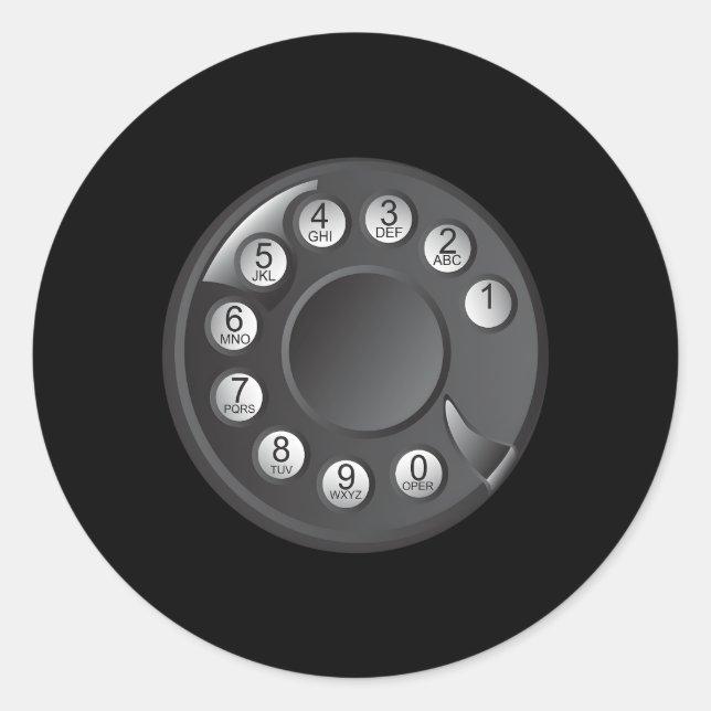 Adesivo Telefone Rotativo de Discagem de Halloween (Frente)