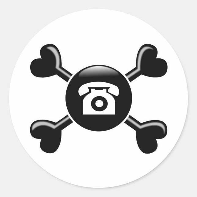 Adesivo Telefones Crossbones (Frente)